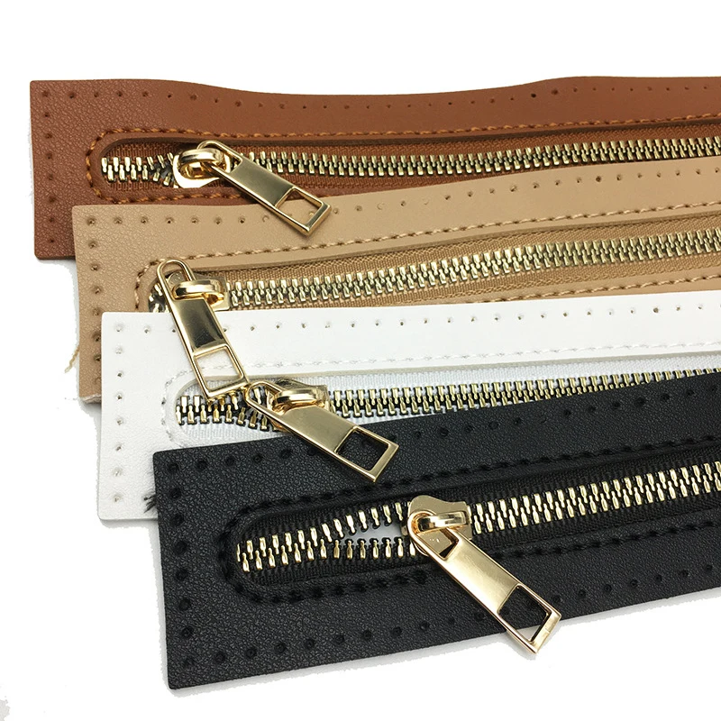 

1Pcs Textured PU Zipper For Bag DIY Luggage Leather Zippers Multi-color Practical Bag Accessories Hardware PU Leather Zipper