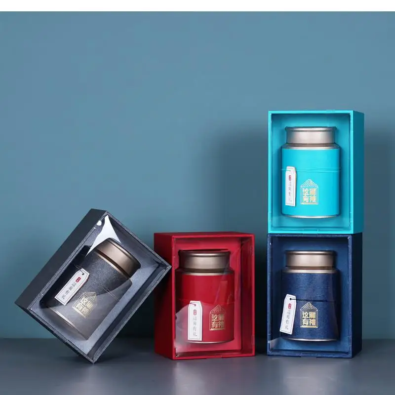 Круглые чайные банки китайская жестяная маленькая портативная фотобанка пустые