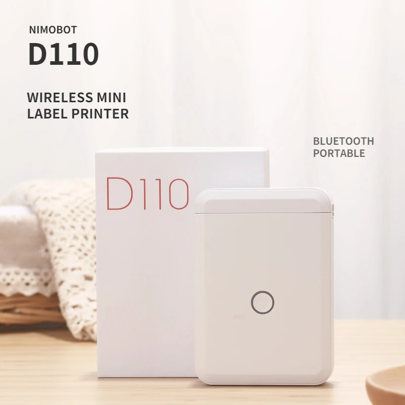 Портативный принтер для этикеток NiiMbot D110 беспроводной с несколькими шаблонами