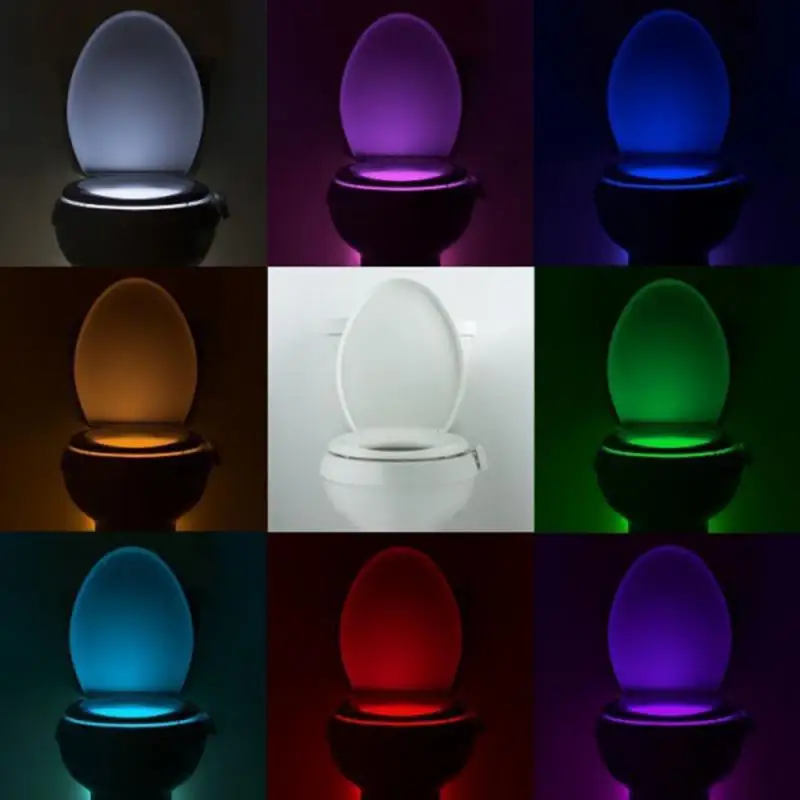 

Stylish Rechargeable Easy To Install Motion Sensor Smart Toilet Bowl Light Toilet Light Night Light Trendy Versatile Efficient