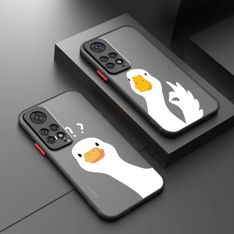 Мультяшная утка гусь интересный матовый полупрозрачный для Redmi 8 3 9A 9C 9AT 9 9T 13R 10A 10C