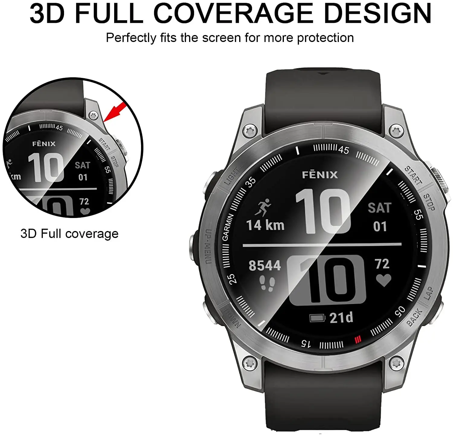 

3D Protective Film For Garmin Fenix 7 7X 7S Smart Watch Soft Screen Protector for Garmin Fenix7 7S watch Accessories(Not Glass)