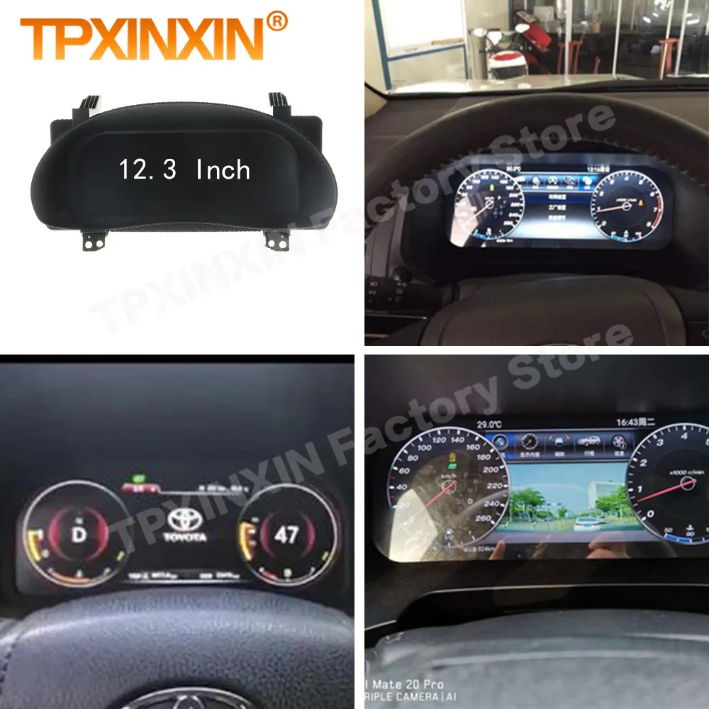 Panel Digital LCD Virtual para coche Toyota Corolla, tablero de mandos con pantalla medidora de velocidad, Android, 2014, 2015, 2016, 2017, 2018, 2019