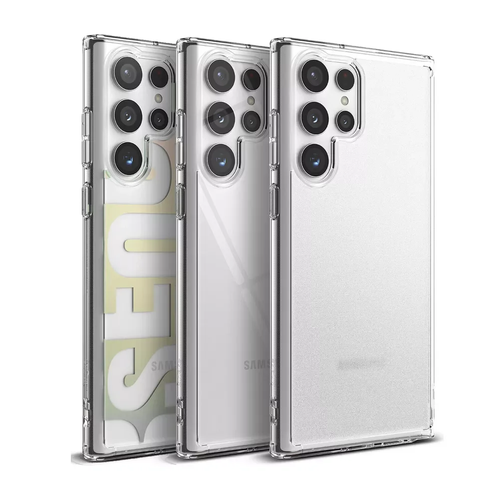 

Ringke Fusion Compatible with Samsung Galaxy S22 Ultra Case (2022), Clear Anti-Yellowing Hard Back and Soft Frame Cover