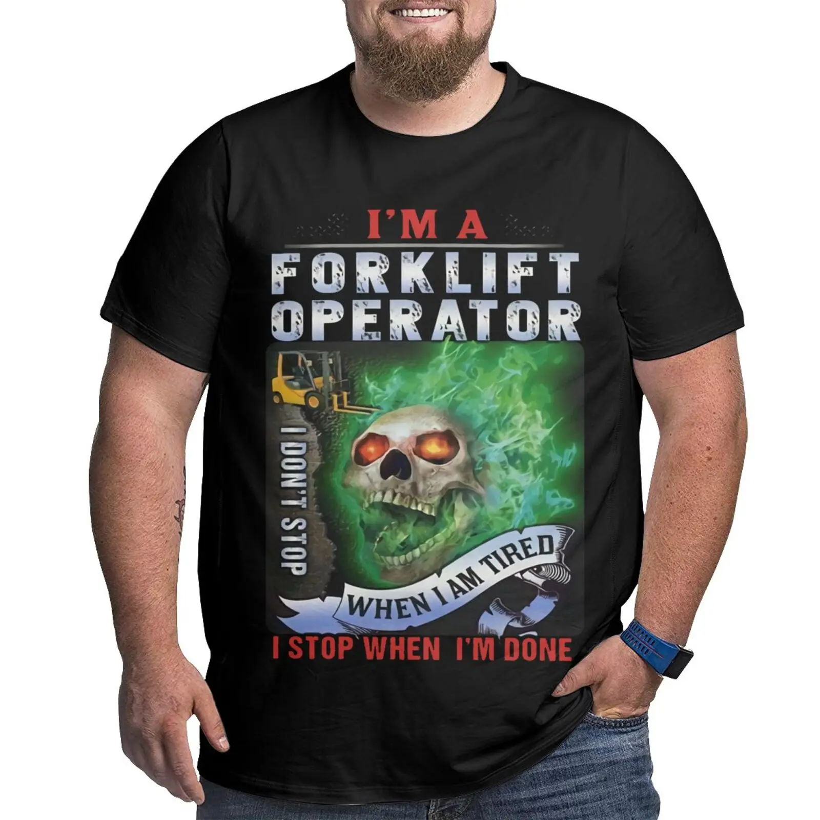 

Футболка мужская оверсайз с рисунком «оператора вилочного погрузчика»