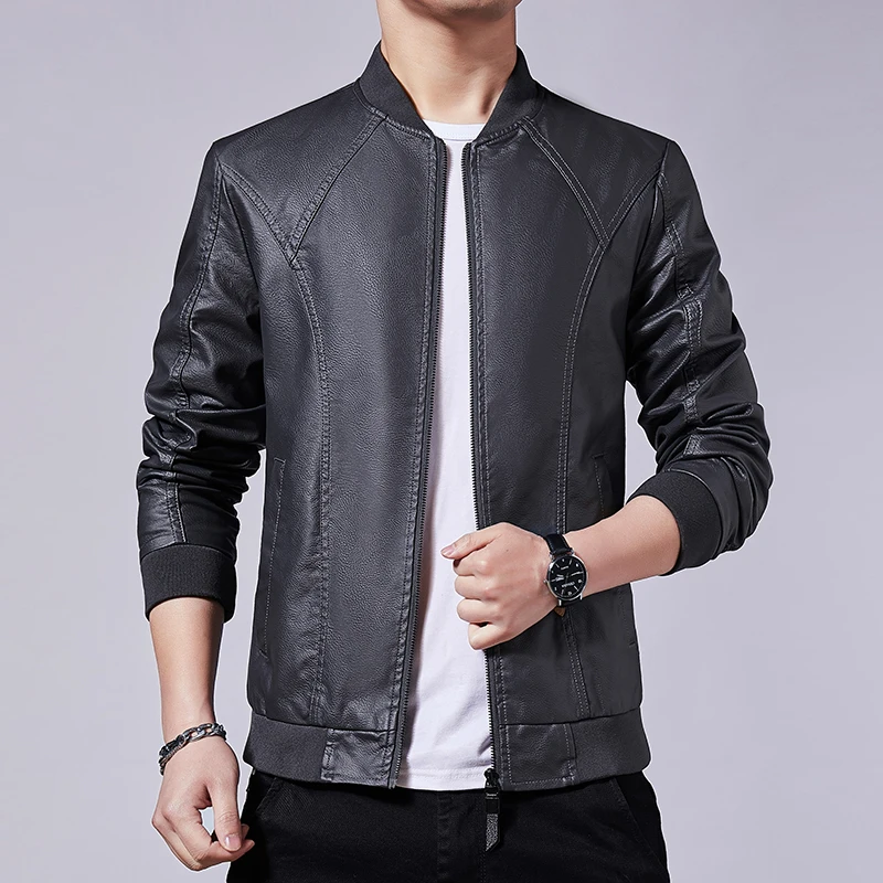 

Quality Street Jacket Coat Outdoor Men's Zipper Thickened Multi-pocket Leather