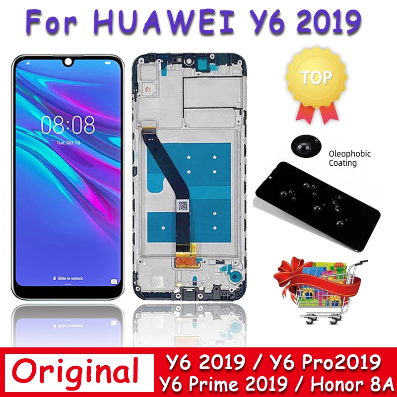 

Оригинальный ЖК-дисплей Y6 2019 для Huawei Y6 Pro 2019, ЖК-дисплей MRD-LX1F LX1 LX3 LX1N, дисплей с сенсорным экраном, дигитайзер, детали для Honor 8A, ЖК-дисплей