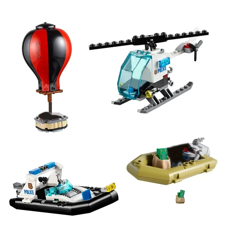 Miniso Disney City Police Station И Набор Строительных Блоков Sea Jail Island С Вертолетом