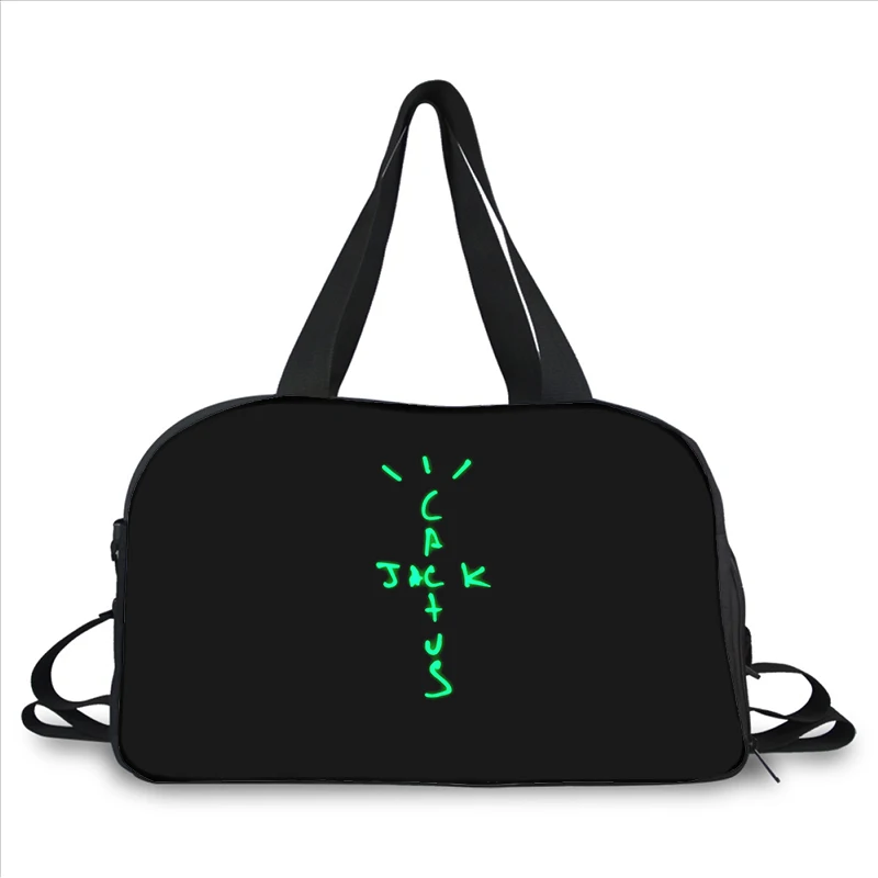 cactus jack letter word 3D printing fashion trend portable large capacity multi-function messenger bag travel bag