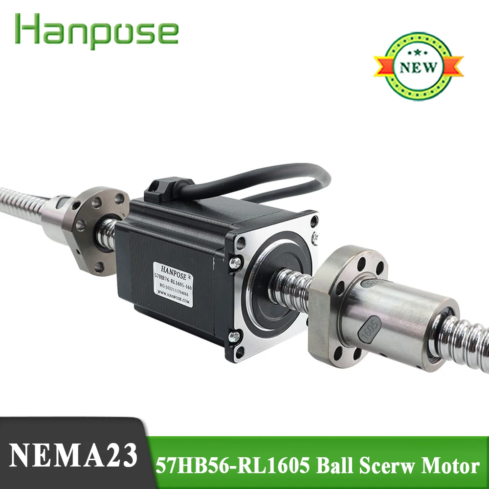 

Шаровой винтовой шаговый двигатель nema 23 57HB56-RL1605, 56 мм, 200 А, 126N.Cm100/300/мм в длину для фрезерного станка с ЧПУ