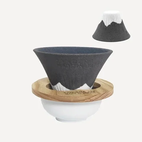 Япония импортировала Arita Yaki, безфлисовая ручная кофейная сетка, размягченная фотография Fuji