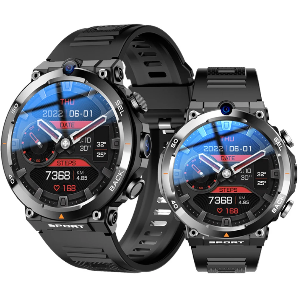 Пользовательские Wi-Fi GPS Двойная камера Видеозвонок Montre Connecte Smartwatch Sim Card 4G Android