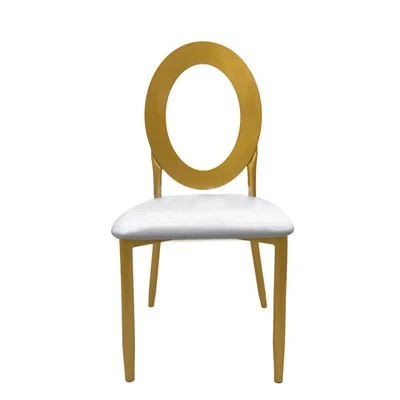

Round Back dinning dining chair wedding carve metal industrial hot sale chair modern style pu leather chairs with best service