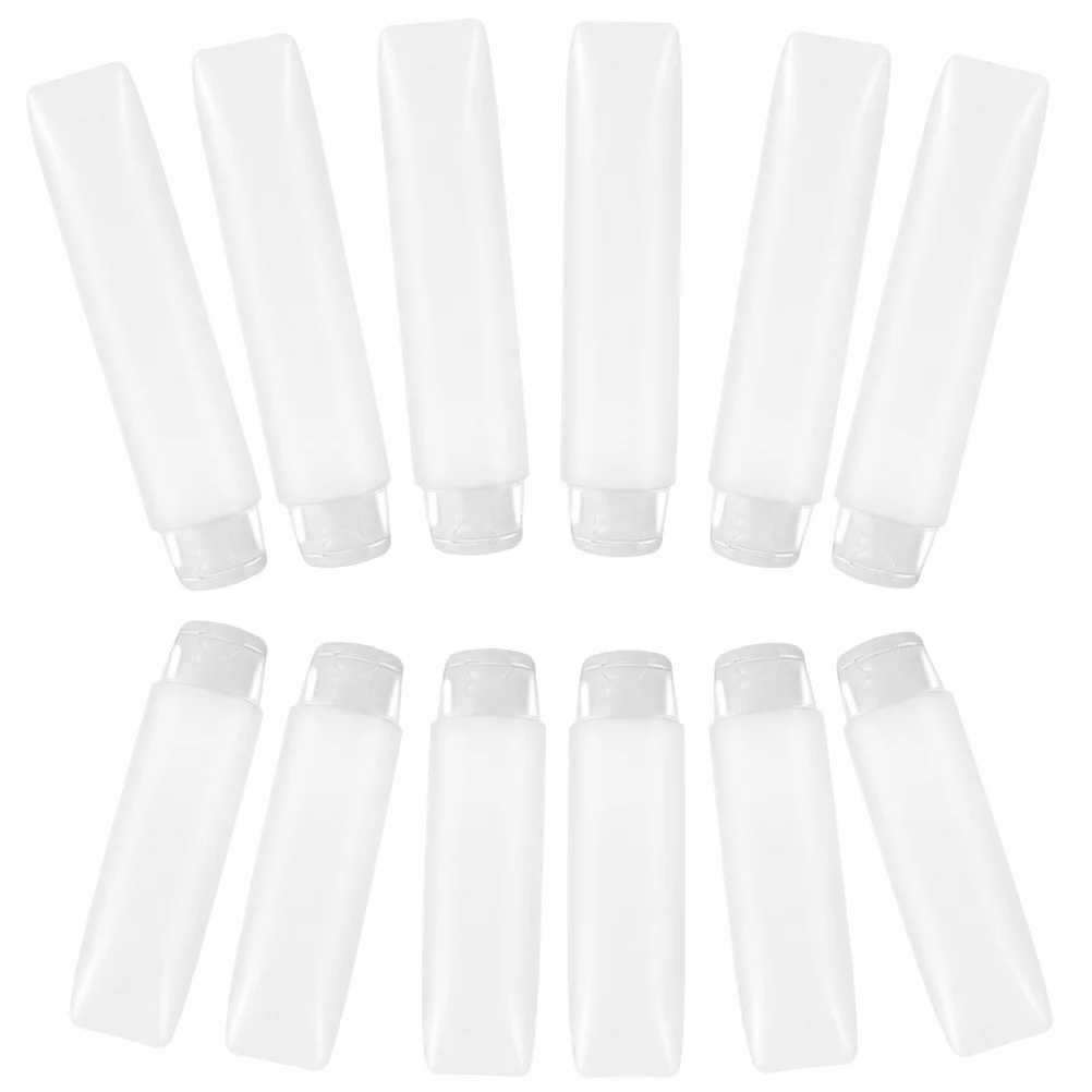 

12 Pcs Bar Soap Travel Container Soft Bottle Portable Lotion Tubes Refillable Bottles Small Toothpaste Packing Sealing