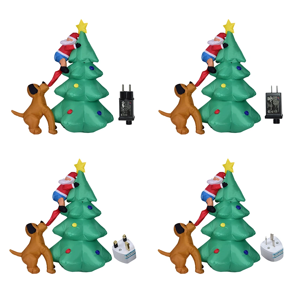 

Портативная Рождественская надувная игрушка, надувная подсветка, Рождественский Санта, быстрораздувной зимний декор для сада, патио, лужай...