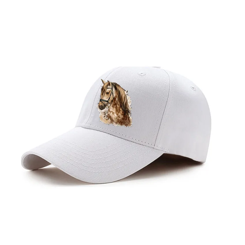 

Mens Cotton Baseball Cap Horse Animal Print Women Dad High Quality Baseball Hats Trucker Caps custom made Your Design Or Logo