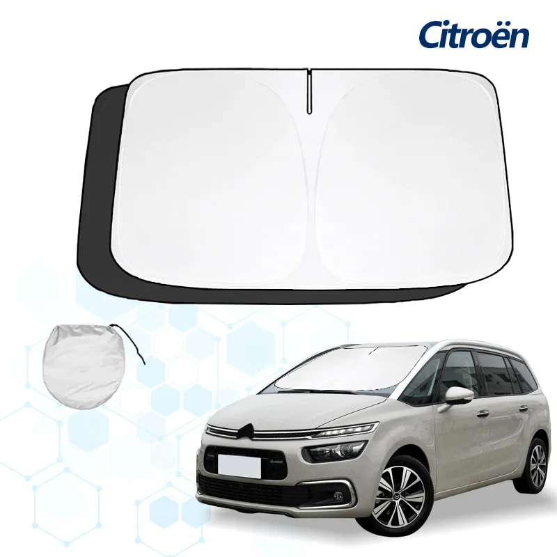 para Citroen Picasso MPV osłona przeciwsłoneczna na przednią szybę Protector składane bloki promienie UV utrzymuje chłodnicę samochodową