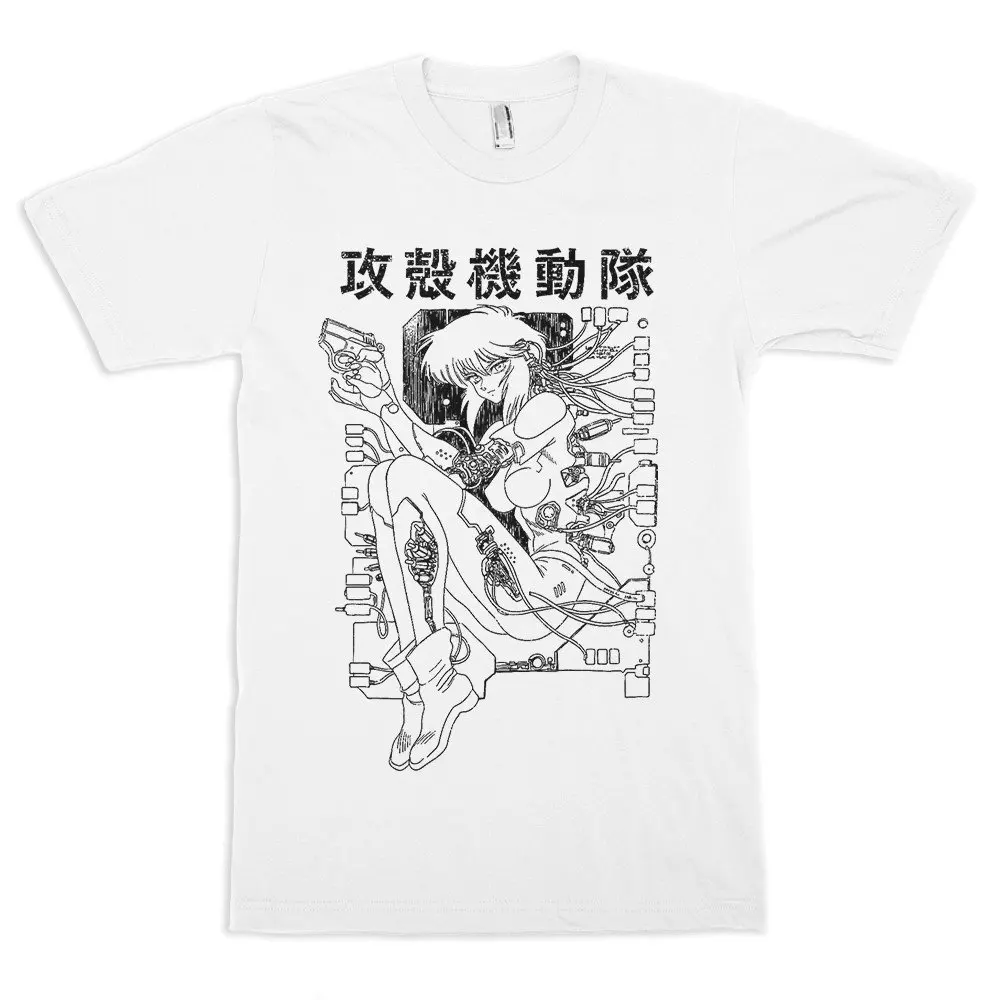 Футболка с принтом призрака в Ракушке манга 100 хлопок все размеры yw 281