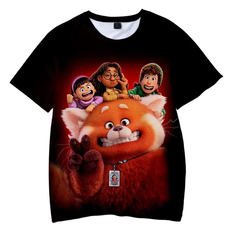 

Disney Movie Summer Fashion 3DNew Turning Red T Shirt Adult Funny Casual T-shirt Men Women Clothes Fashion Cartoon Tshirt Tops