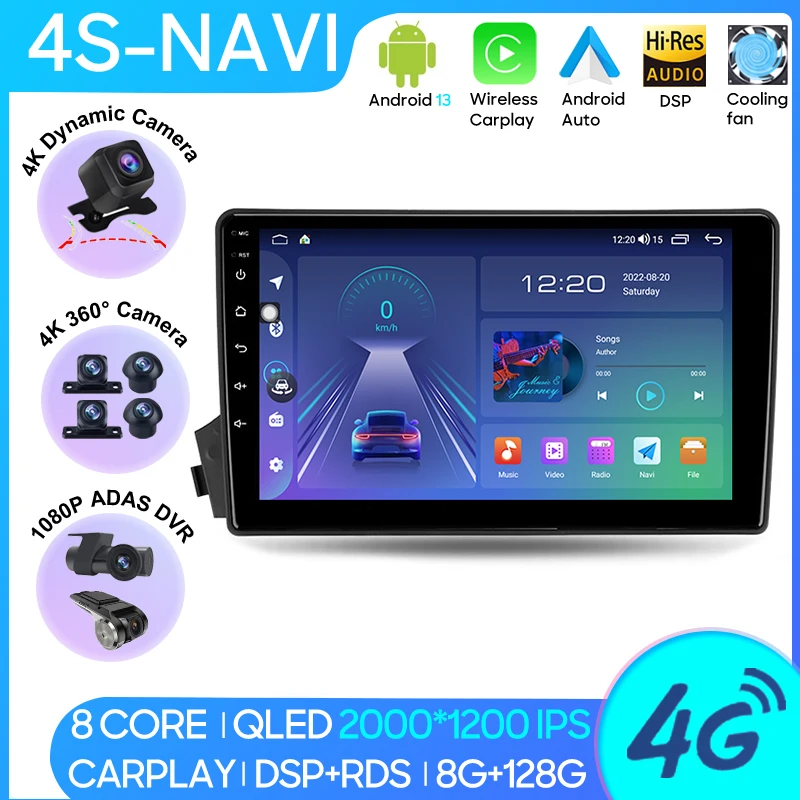 

Car Radio Carplay Android Player For SsangYong Actyon C100 2005 - 2011 Navigation GPS Android Auto Video DSP 4G Wifi No 2din DVD