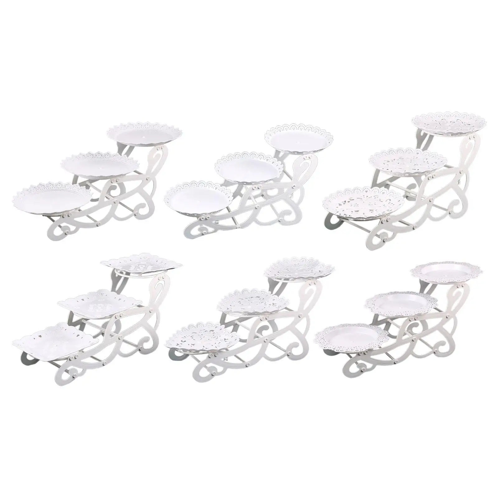 3-уровневая сервировочная подставка Сервировочные блюда элегантная для десертов