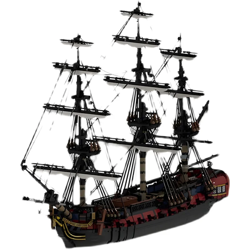 MOC- 144875 Французский средневековый парусный корабль Изумрудный фрегат Модель MOC
