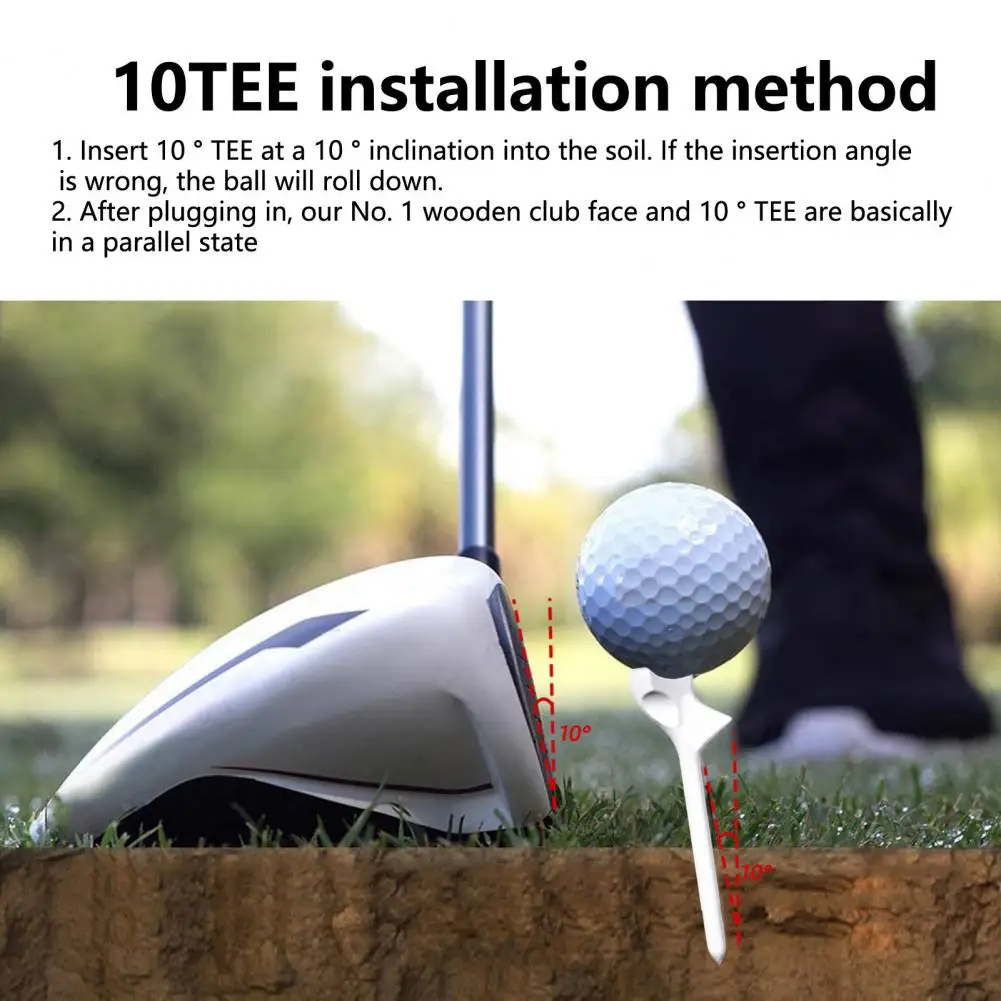 

10Pcs Golf Training Tees Increase Flight Distance Golf Ball Tees Low-Resistance Tip Stabilize Practice Training Golf Ball Holder