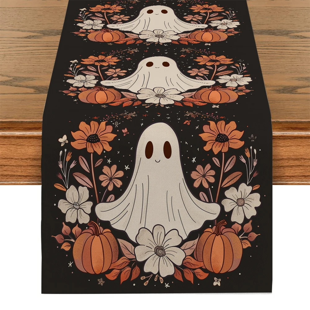 

Скатерть-дорожка Halloween Cute Ghost Chrysanthemum