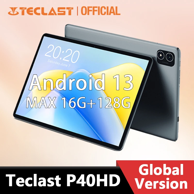 

【NEW】Teclast P40HD 10.1" Tablet MAX 8GB+128GB ROM Android 13 1920x1200 UNISOC T606 Type-C Octa Core 4G Network