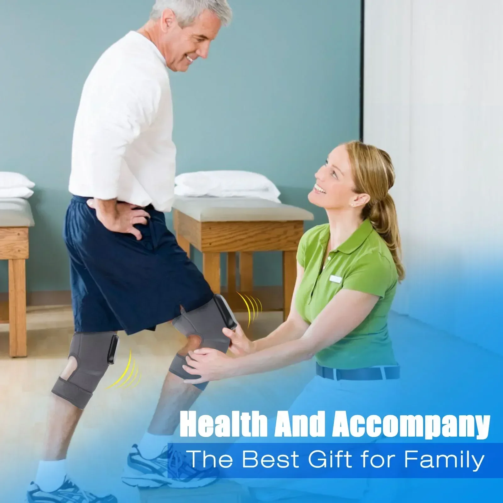 Электрический Массажер Для Колена С Вибрацией И Тепловой Терапией При