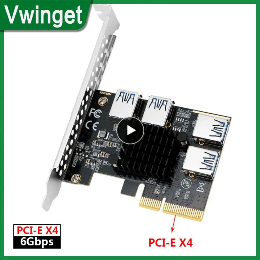 

4 Usb Pcie конвертер Usb 3,0 адаптер Порт 1 до 4 16x Pci Экспресс Райзер карта Pci-e Pci Экспресс Райзер карта Btc Райзер Usb 3,0 слот