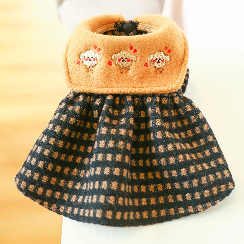 

Autumn and Winter Pet Clothes Cute Cat Dog Skirts Plaid Dresses for Dog Puppy Clothes Dog Clothes for Small Dogs Girl