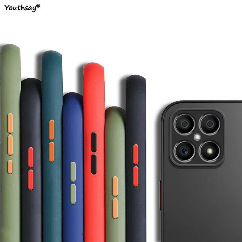 

Matte Translucent Case For honor X8 Case Cover Honor X8 Funda Shockproof Hard Protective Phone Bumper For Honor X8