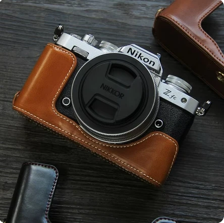 Чехол для камеры Nikon Z50 из искусственной кожи сумка Z-fc полукрышка ZFC с отверстием