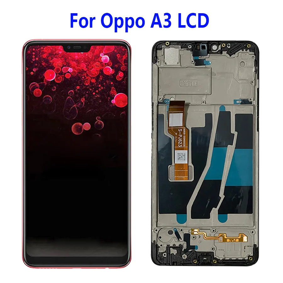 

6.2'' Original For Oppo A3 LCD Display Touch Screen Digitizer Assembly For Oppo F7 LCD With Frame