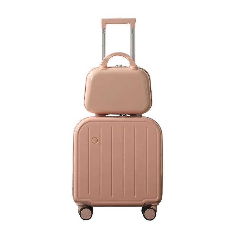 

18 inch suitcase women's light silent universal wheel trolley case small boarding lockbox