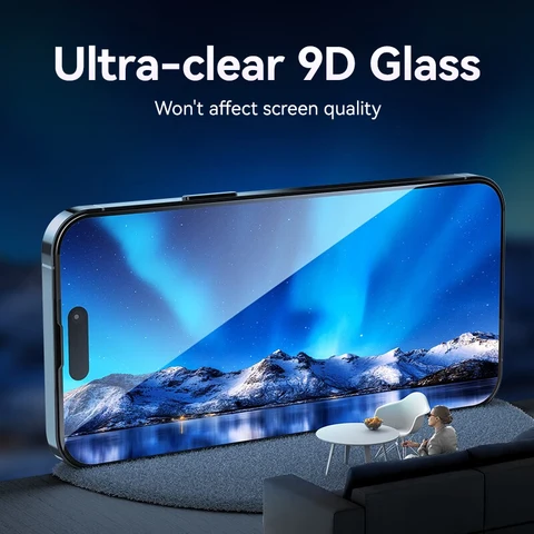 Joyroom 1/2/3 шт. HD стекло для iPhone 16 15 14 13 12 Pro Max Защитная пленка для экрана Полноэкранная защита закаленного стекла для iPhone