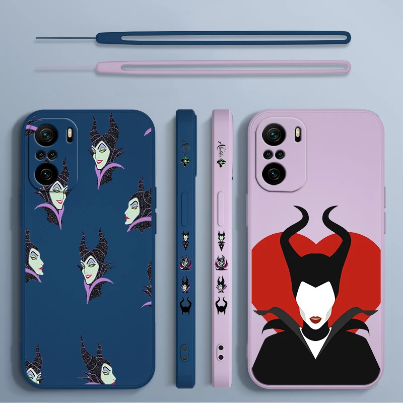 Disney Maleficent для Xiaomi Redmi Note 13 12 12Pro 11 11S 11T 10S 10 Pro Plus 5G чехол телефона с жидкой левой