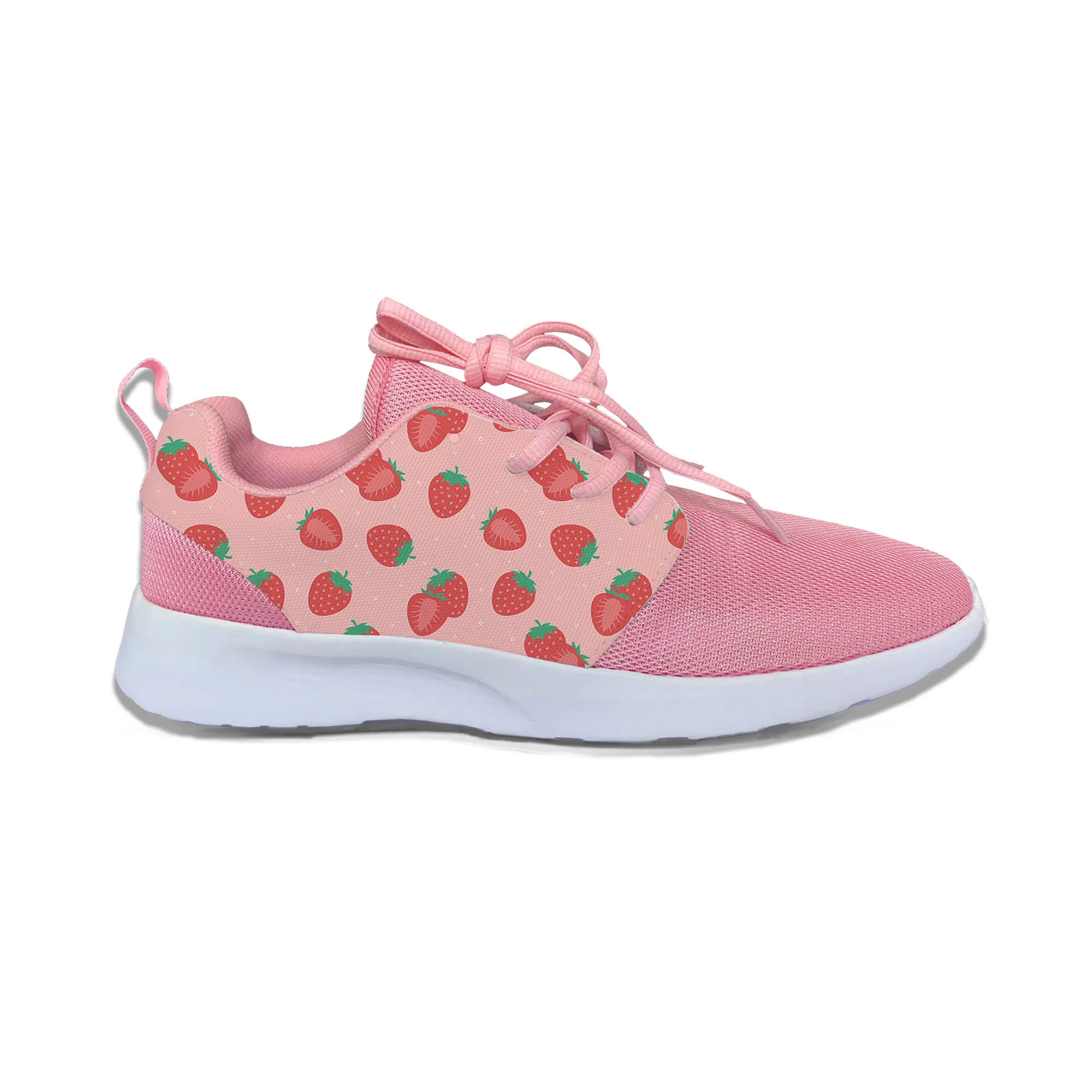 

Strawberry Fruit Anime Cartoon Pattern Funny Sport Running Shoes Casual Breathable Lightweight 3D Print Female Women Sneakers