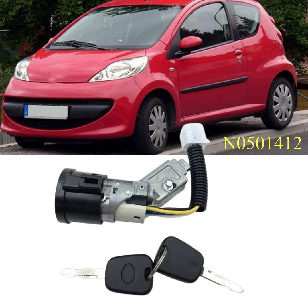 

N 0501412 Комплект автомобильных замков зажигания с 2 ключами для Citroen C1 Peugeot 107 Toyota Aygo N 0502200 Замки и оборудование для наружных деталей автомобиля