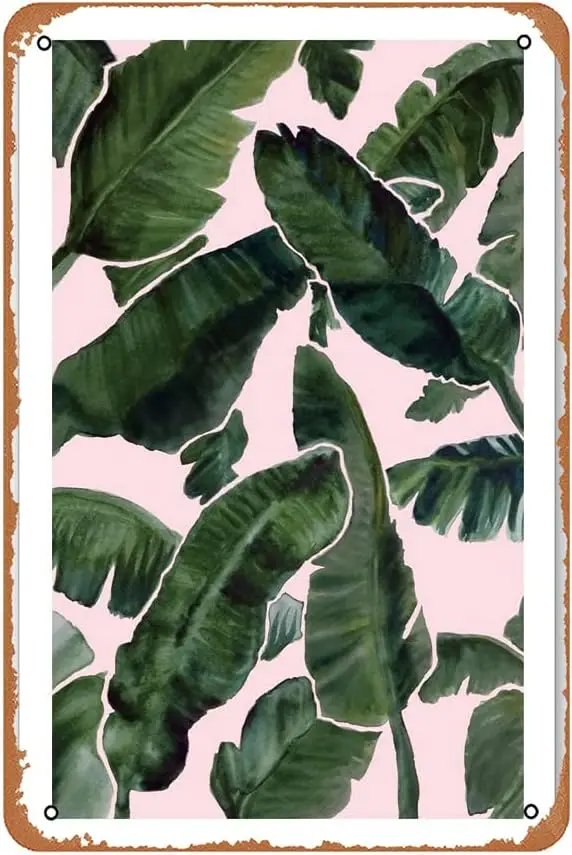 Plms Metl Sgns Decorcn Vntge Tn 128 nch ron Pntng Wll Decor Resturnt Br Cfe Club Ktchen