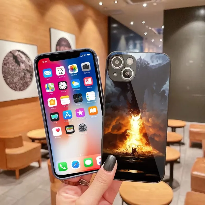 

Чехол с жидким стеклом для iPhone 14 13 12 11 Pro Max X XR XS 8 7 Plus