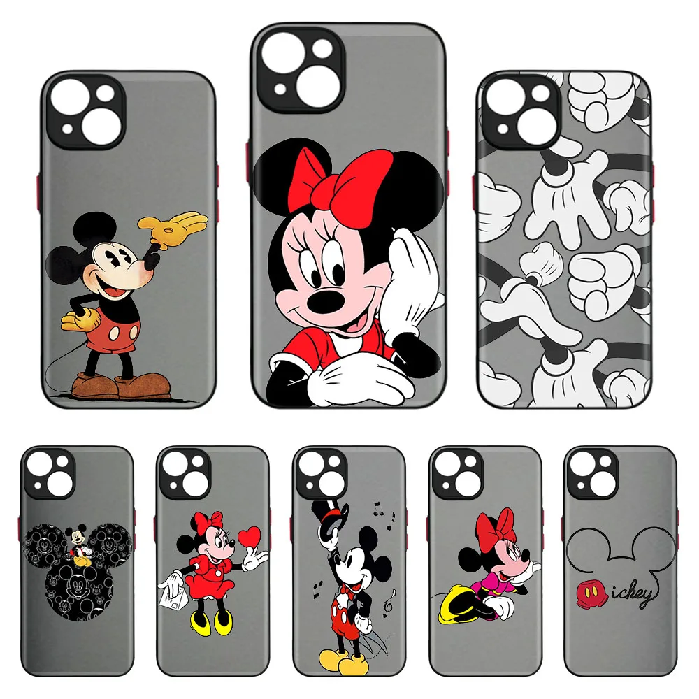 Матовый чехол для телефона iPhone 14 Plus 13 Mini 12 Pro Max ZB18, чехол с Микки Маусом