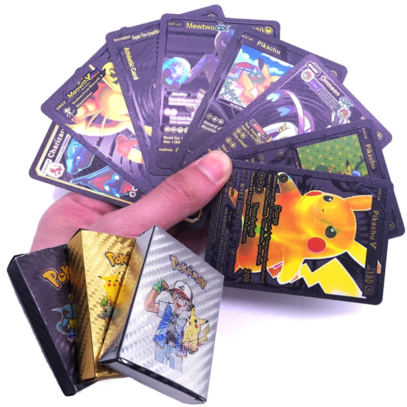 

Карты Pokemon English 54 шт./компл. Высококачественная игра ПВХ коллекционные карты GX VAMX Пикачу; Чаризард подарочные карты для детей