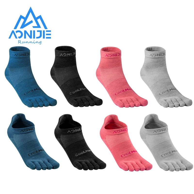 AONIJIE 1 Pair Sports Men's Socks Camping Breathable Five Finger Socks Trekking Cycling Marathon Running Tennis Women's Socks