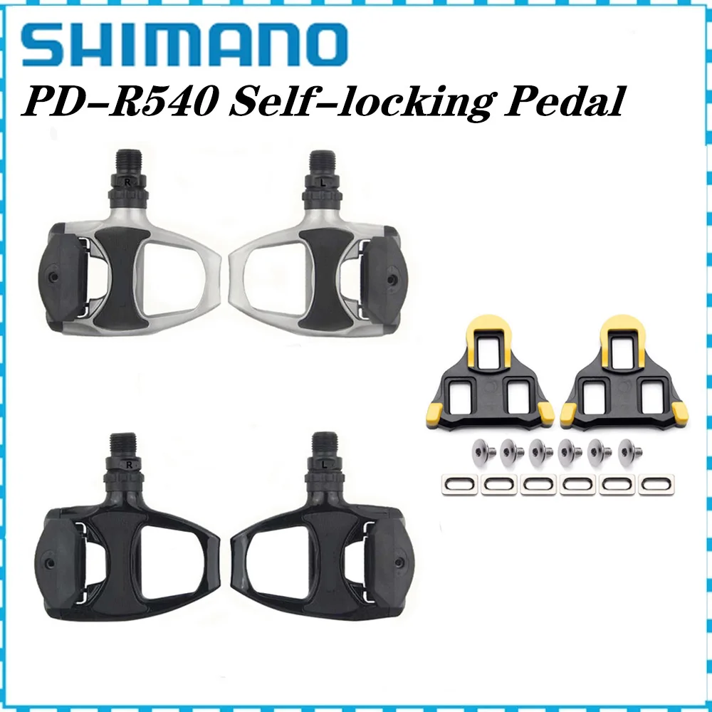 Shimano SPD-SL Pedal Original PD-R540 Pedals Self-locking Road Pedal R540 Road Bike Pedals with SH11 Cleat Cycling Locking Pedal