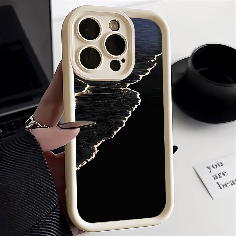 Мягкий чехол для телефона iPhone 15 Pro 11 12 13 14 Max XR XS X 7 8 Plus SE противоударный силиконовый