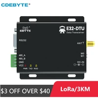 lora sx1278 wireless rf modem cdebyte e32 dtu433l20 v8 rs232 rs485 433mhz 100mw 20dbm wireless data transmitter