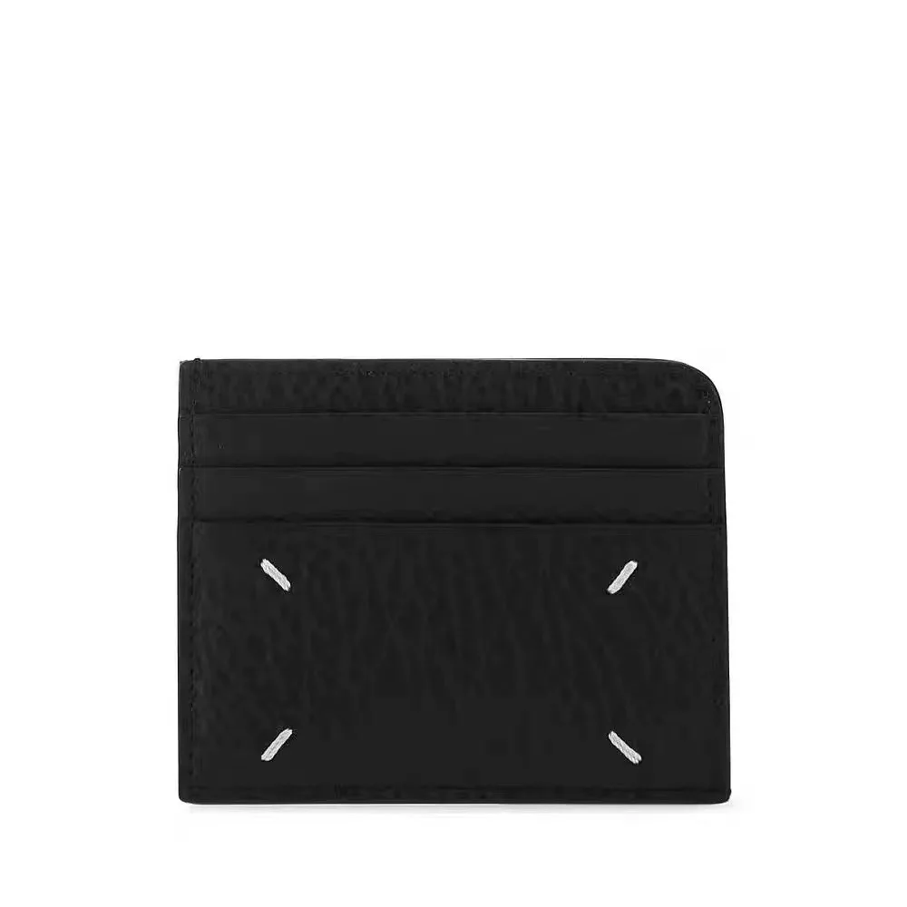 Margiela Coin Purse Men Women 22SS Luxury MM6 Genuine Cow Leather Multi Card Slot Simple Logo Fashion Wallet Business