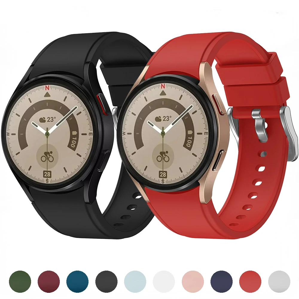 

Silicone Strap For Samsung Galaxy 5/4 44mm 40mm/4 Classic 46mm 42mm Smart Watch Replaceable Bracelet For Galaxy Watch 5 Pro 45mm